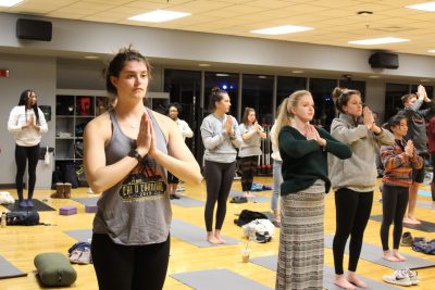 HD 2014 students try yoga.