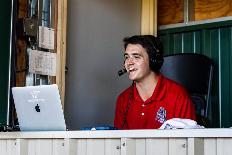 Jake Lyman worked as the play-by-play broadcaster for the St. Cloud Rox this past summer in Minnesota. 